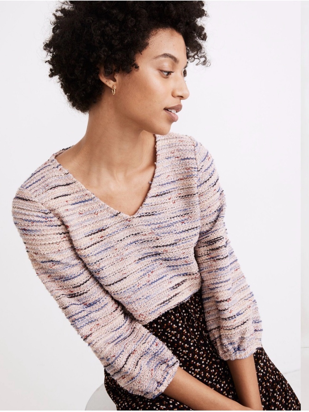 Madewell jacquard rainbow Top M